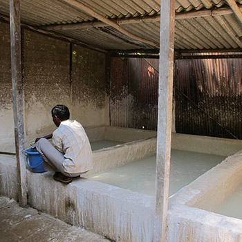 Storing and slaking of Lime; Ali Bagh studio, Western India