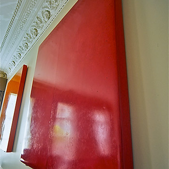 Quinacridone Pink Araash block – Installation, London